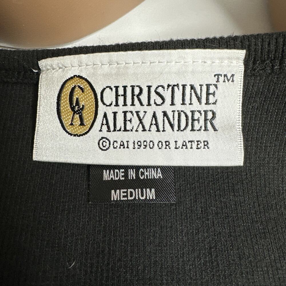 Vintage 90s Christine Alexander Womens Medium Rhinestone Tank Top Sleeveless - Picture 7 of 8